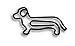 Butler in the Home Dog Dachshund Shaped Paper Clips Great for Paper Clip Collectors or Dog and Pet Lovers (Black - 100 Count Silver Tin Gift Box)