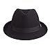 Dorfman Hat Co. Men's Wool Felt Snap Brim Hat (X-Large, Black)