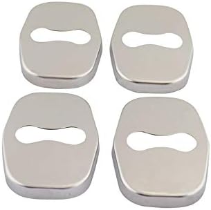4x Silver Stainless steel car Door Lock Cover case for DS3 DS4 DS5 DS6 DS7 Citroen C5 C4L