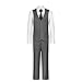 Flyme Toddler Kids Boys Suits 5 Piece Slim Fit Suit for Boys Grey Size 6