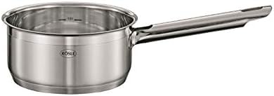 ELEGANCE batteria di pentole da 10 pezzi, 6 pentole da cucina, 1 inserto per la cottura a vapore, 2 padelle nel set, acciaio inox 18/10, adatta alla lavastoviglie e ai piani cottura a induzione