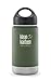 Klean Kanteen Wide Mouth Double Wall Insulated Water Bottle with Loop Cap, Vineyard Green, 12-Ounce