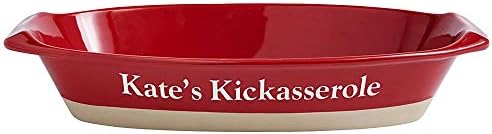 Personal Creations - Personalized Gifts Ceramic Casserole Baking Dish-Red