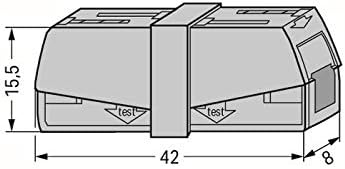 WAGO Inline Service connector, push-button on both sides, Lighting side, for all conductor types Installation side - Image 5