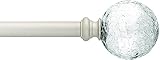 Crackle Glass in Satin Nickel, Curtain Rod by Sheffield Home, 36 to 66-Inch