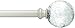 Crackle Glass in Satin Nickel, Curtain Rod by Sheffield Home, 36 to 66-Inch