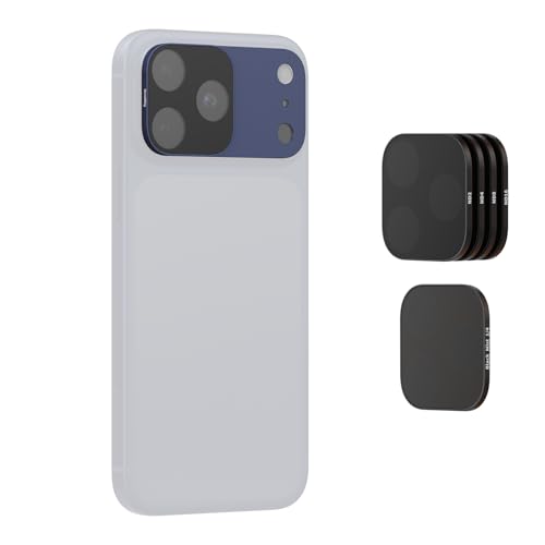 SMALLRIG Kit de filtros cuadrados ND y Black Mist para iPhone 17 Pro Max, filtros magnéticos para lentes, filtro de difusión Black Mist de 1/4/ND2/ND4/ND8/ND16/ND32, paquete de 6, azul - 6076