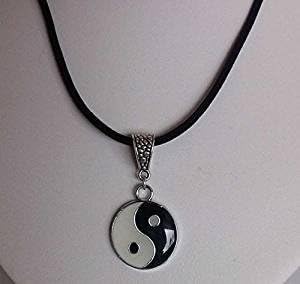 Velvet Yin Yang Necklace, Soul Mate Necklace, Zen, Tao, Duality, Black and White, Velvet Necklace, Handmade Jewelry