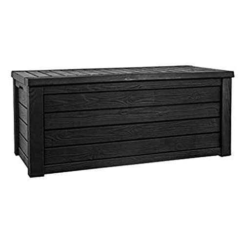 Keter Westwood 150 Gallon Plastic Backyard Deck Box And Storage For Patio Furniture, Outdoor