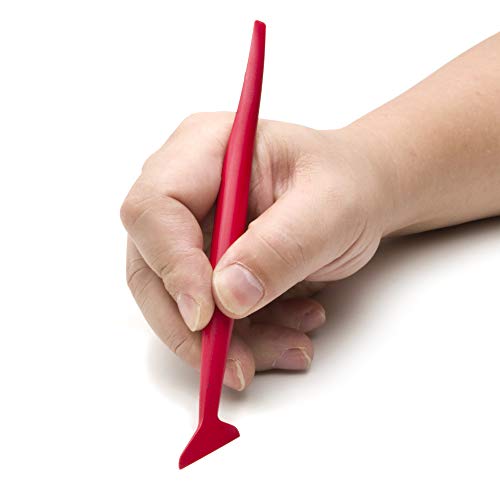 YUNPENG 7 PCS Car Vinyl Wrap Tool Kit Vehicle Window Glass Protective Film Tint Applicator with Felt Squeegees, Utility Knife and Blades, Micro Scrapers, Film Cutter Fit All Cars Easy to Install