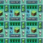 Minecraft mobs patch Fabric by the Yard (Fat Quarter)
