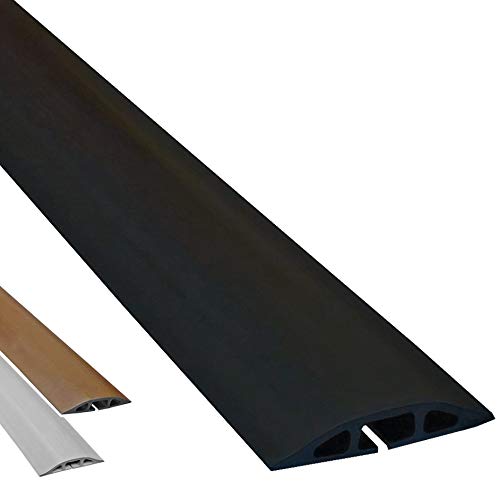 D-22 Split Rubber Cord Cover - 1.5m (5ft) Gray - Cable Protector For Floor Wires, Heavy Duty & Slip-Resistant - View #13