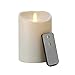 MAGICLEDEX Flameless Candles , Wireless Real Wax Flame-Effect Electronic LED Pillar Candles 3.5 x 5 Inches, With Vanilla Fragrance And Remote Control Timer [3 Years Warranty]