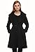 ANGVNS Women Plus Size 1950s Elegant Woolen Blend Long Trench Coat Jacket