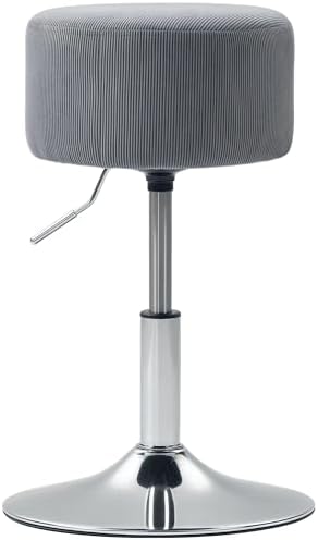 Taburete de Bar Giratorio 360° Regulable en Altura 52-66 cm Gris