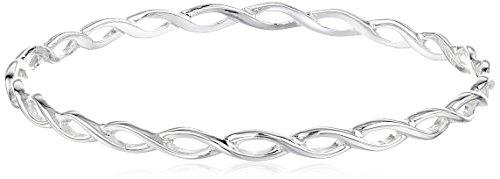 Sterling silver infinity repeating bangle bracelet