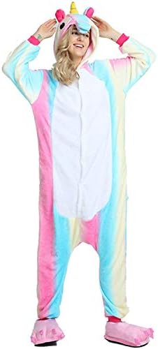 Licorne Unisex Adult Pajamas, Nousion Cosplay Christmas Unicorn Sleepwear Onesies Outfit