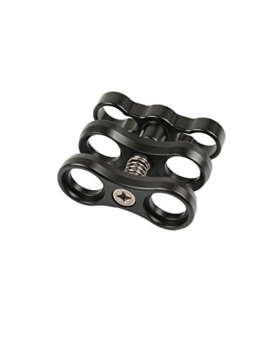 Minifocus Ball Clamp Mount 360 Degree Clip Adapter Bracket Holder for Action Sports Camera Underwater Housing Diving Light Arm connected Accessories