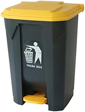 Indoor Trash cans Rubbish dustbin 80 Liter Thick Large Trash Can Garbage Recycling Trash Binwith Lid Plastic Outdoor Pedal Garbage Cans for Rooms Kitchens Shopping Mall Restaurant Gray