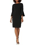 Calvin Klein Women's 3/4-Peplum Sleeve Sheath