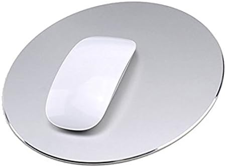 RANHE Round Aluminum Mouse Pad for Macbook iMac PC Laptop(Silver)
