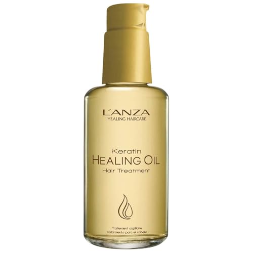 L’ANZA Keratin Healing Oil Hair Treatment, Hair Oil Revives & Nourishes Dry Damaged Hair & Scalp, Sulfate Free with Phyto IV Complex, Cruelty Free Volumizing Hair Care with UV Protection (1.7 Fl Oz)