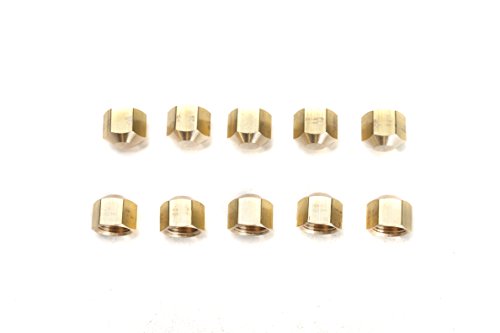 LTWFITTING 1/4" Brass Compression Cap Stop Valve Cap,BRASS COMPRESSION FITTING(Pack of 60)
