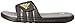 adidas Unisex Adissage Cloudfoam Slides Sandal, Black/Solar Slime/Iron Metallic, 10 US Men