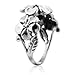 925 Sterling Silver Triple Plumeria Flower Ring - Size 7