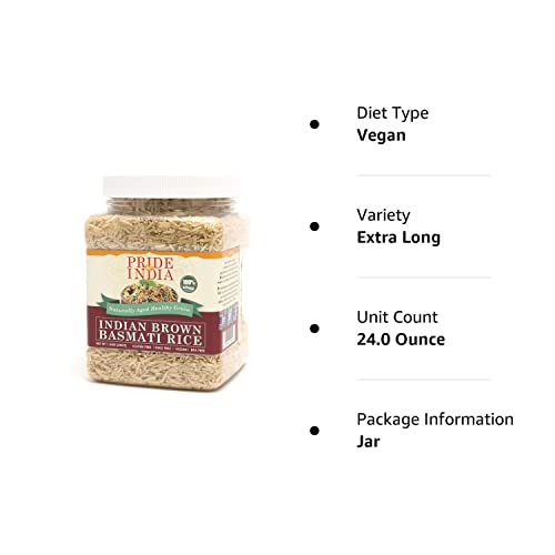 Pride Of India Extra Long Brown Basmati Rice Naturally Aged Healthy