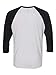 Next Level Unisex Triblend 3/4-Sleeve Raglan XL VIN BK/ HTHR WHT
