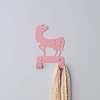 EINA DESIGN Unicorn Wall Hook/Hanger Animal Shaped Coat Hat Hook Heavy Duty, Decorative Gift, Pink