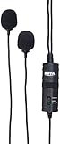 BOYA BY-M1DM Dual Lavalier Universal Microphone with a Single 1/8 Stereo Connector for Smartphones DSLR Camears Camcorders