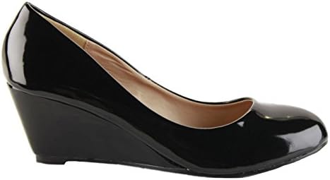 Ladies Womens Smart Pumps Work Formal Court Wedge Shoes Wedges High Heel Platform Classic Size 3 - 8 New