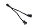 SilverStone Technology All Black Sleeved 1-to-2 Sleeved PWM Fan Splitter Cable (CPF01) primary