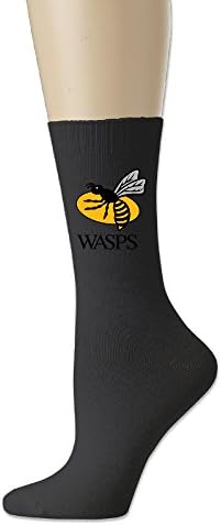 Black Wasps Rugby Movie Comfort Crew Cotton Sock For Mens Size One Size