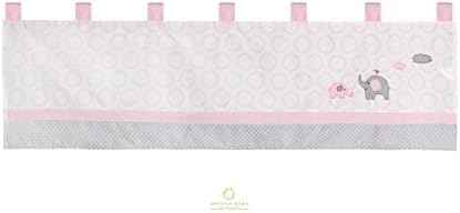 geenny optimababy pink grey elephant 6 piece baby girl nursery crib bedding set