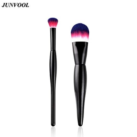 Set Of Professional Makeup Brushes With Names On White Background