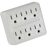 6 Outlet Wall Tap Two Input, AC125V/15A