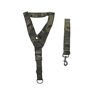 PSK PET MART Dog Army Print Harness Set for Medium & Maxi Breed Dogs Body Harness (Color or Design May Vary) Medium
