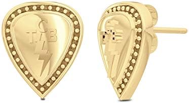 Elvis Presley - Elvis"TCB" Bolt Pick Stud Earrings In 14K Yellow Gold