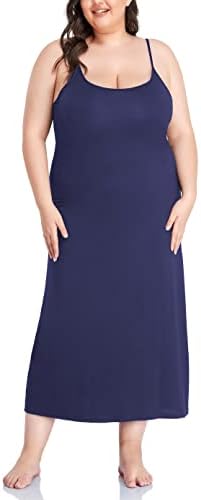 plus size long slips for maxi dresses Plus Size Curve Bias Cut Bamboo Slip Dress 2 / Acid Yellow