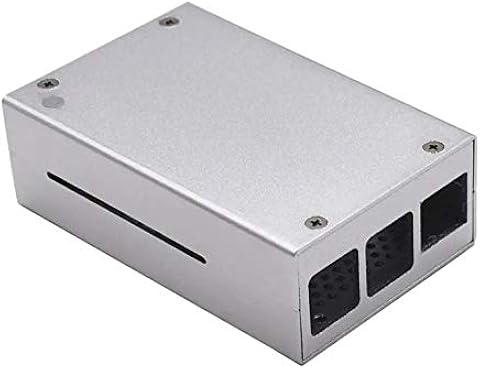 Kurphy per Raspberry Pi 4 Modello B + Custodia in alluminio con ventola Custodia in Metallo Argento Custodia nera per Raspberry Pi