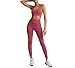 Hotexy Workout Set for Women 2 Pieces Outfits Seamless Yoga Leggings with Sports Bra Tank Top Gym Sets Matching Sets