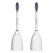 Brushmo e-Series Sensitive Replacement Toothbrush Heads, Compatible with Philips Sonicare Screw-on Electric Toothbrush Handles, 6 Standard Replacement Heads, Ultra Soft Dupont Bristles, BM756, White