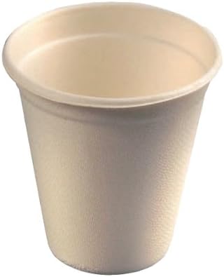 Sugarcane Cup (Case of 50), PacknWood - Compostable and Biodegradable Party Cups (8 oz, 3.15" Tall) PK210GPU8