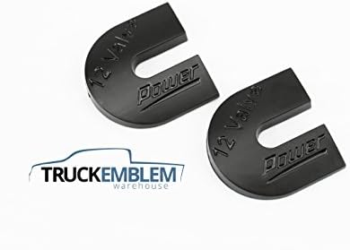 2 NEW MATTE BLACK 12 VALVE DODGE RAM CUMMINS DIESEL EMBLEMS BADGES SET NAMEPLATES