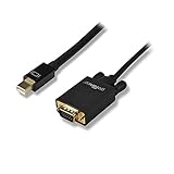 gofanco Mini DisplayPort to VGA Adapter Cable 3 Feet Gold Plated Mini DP to VGA Cable Thunderbolt 2 Compatible for Apple MacBook, Surface Pro, Chromebook and Laptops with Mini DisplayPort