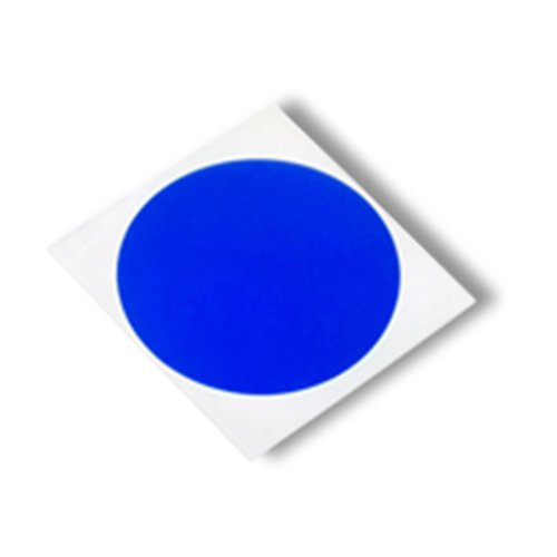 TapeCase 8905 CIRCLE-0.563"-2000 Blue Polyester/Silicone Adhesive Tape Converted from 3M 8905, Circles, 400 degrees F, 0.563" Length, 0.563" Width (Pack of 2000)