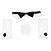 Playboy Bunny Black White Ears Collar Bowtie Cuffs Set